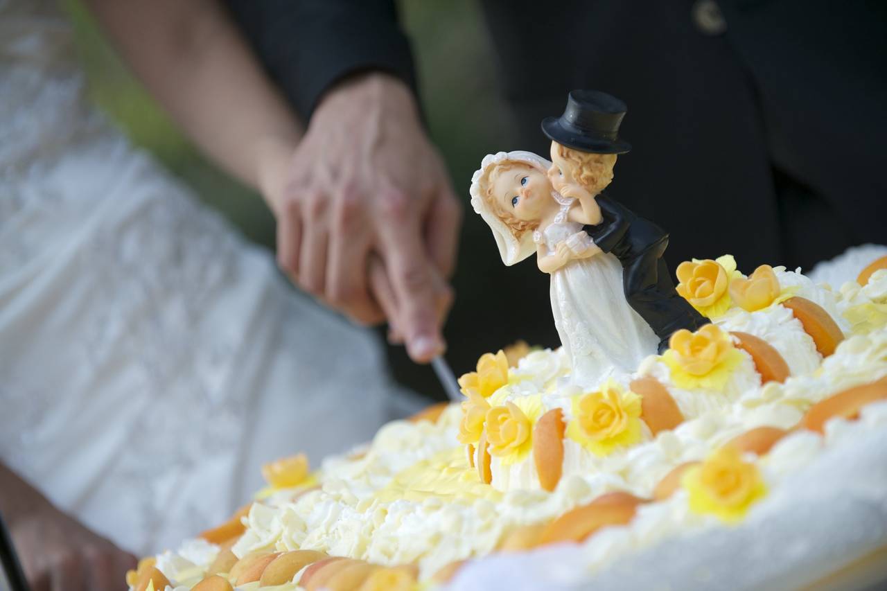 Торт на свадьбы с козочкой