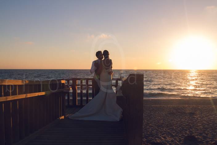 Postboda frente al mar