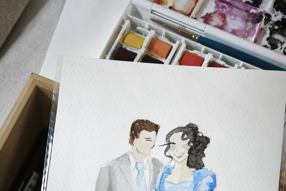 Ilustración de pareja Liveart