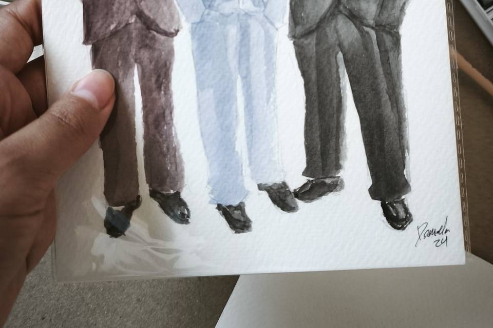 Ilustración en vivo familia