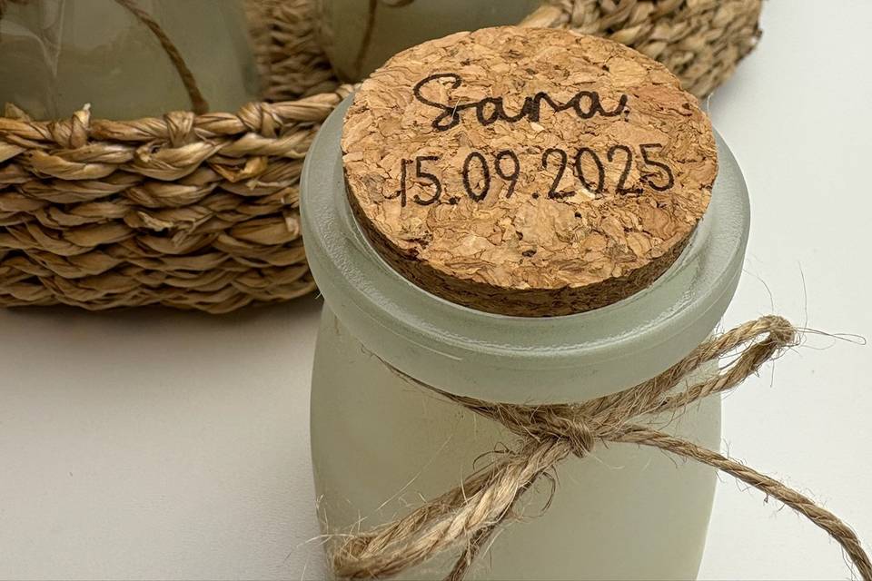 Velas aromáticas personalizada