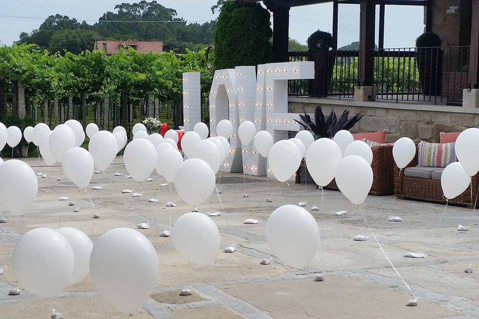 Globos blancos