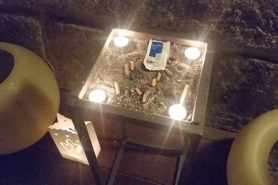 Velas para la zona de fumar