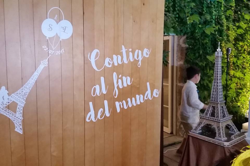 Photocall madera personalizado