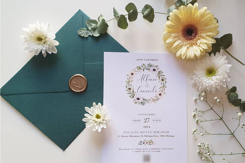 Invitación de papel