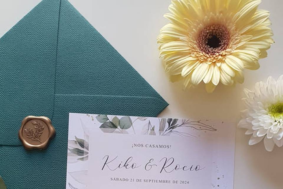 Invitación de papel