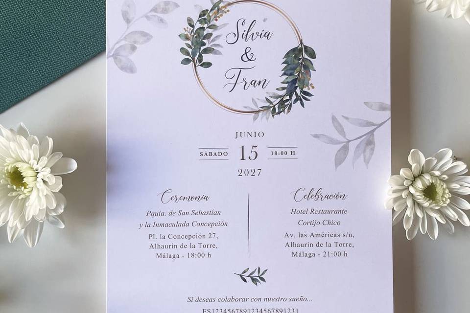 Invitación de papel