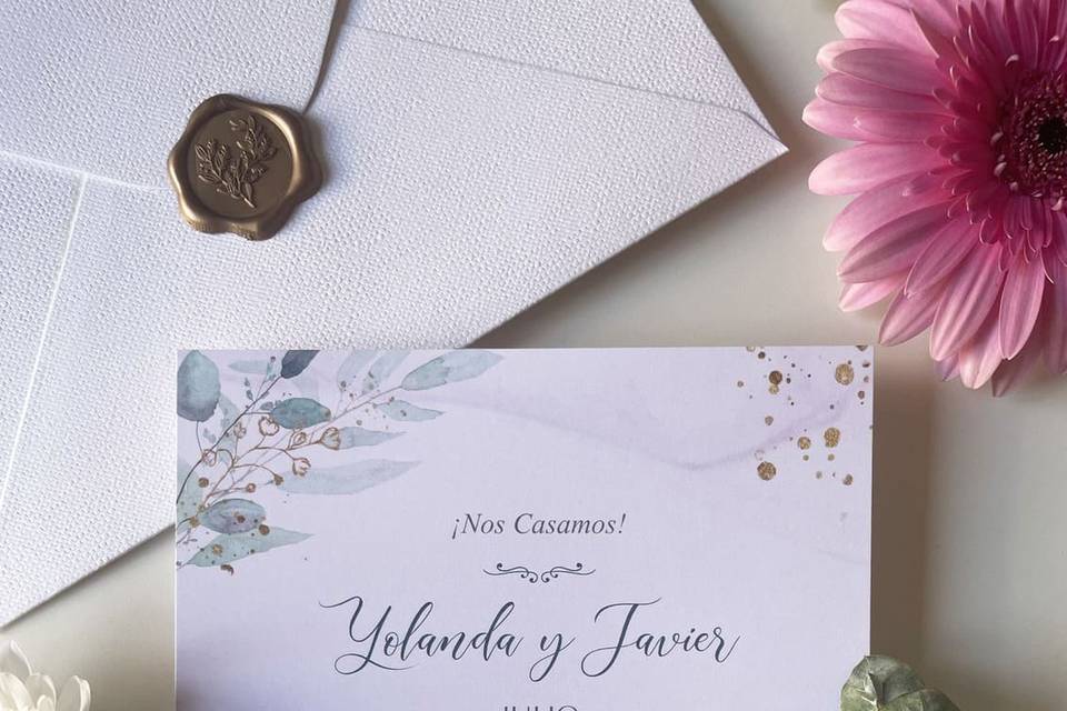 Invitación de papel