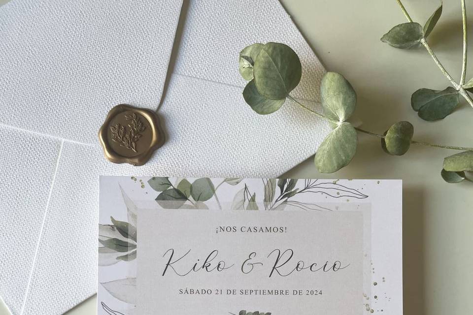 Invitación de papel