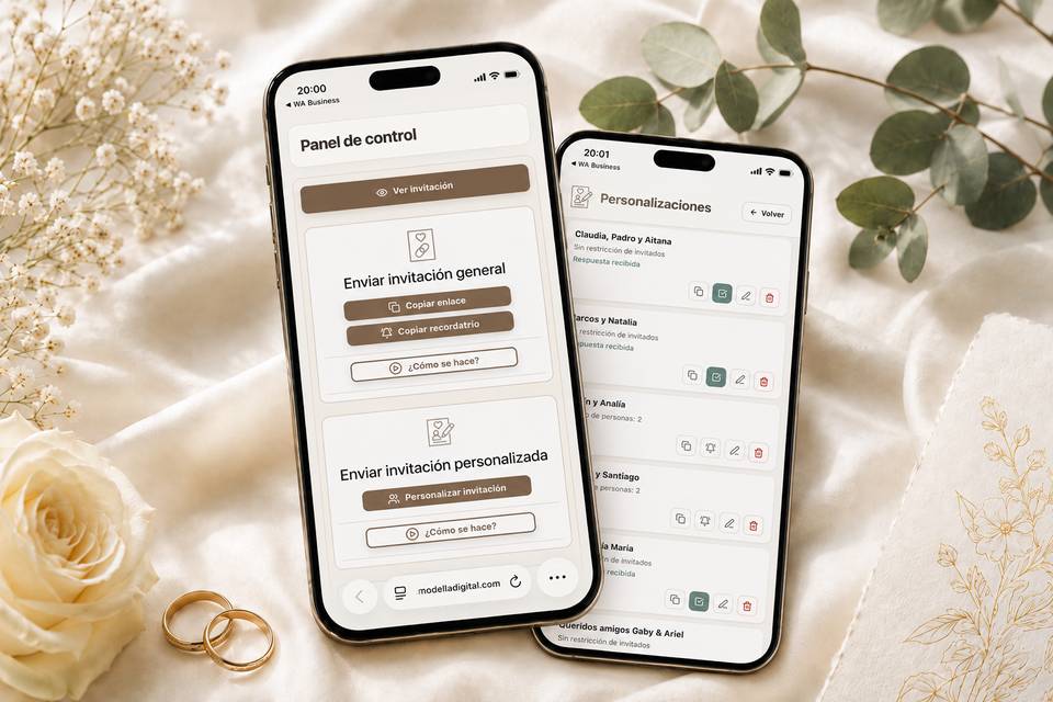 Panal de control - Invitación