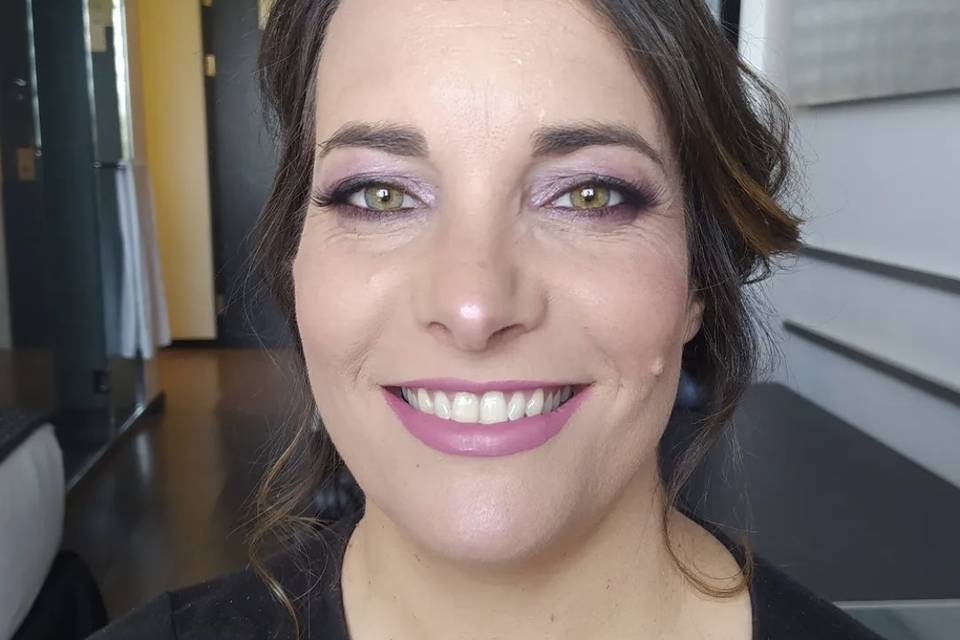 Maquillaje en tonos malva