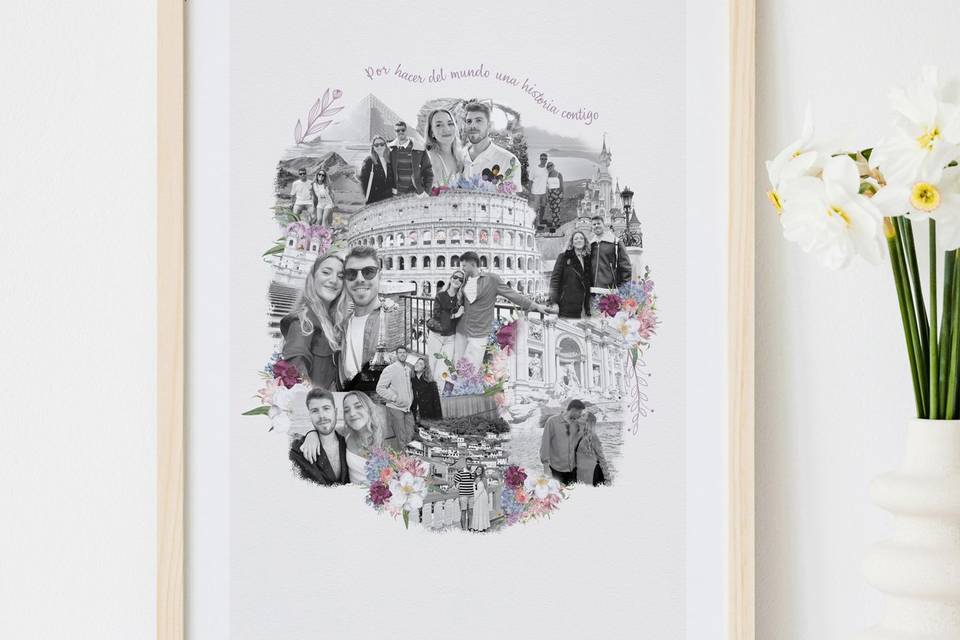 Cuadro parejas collage