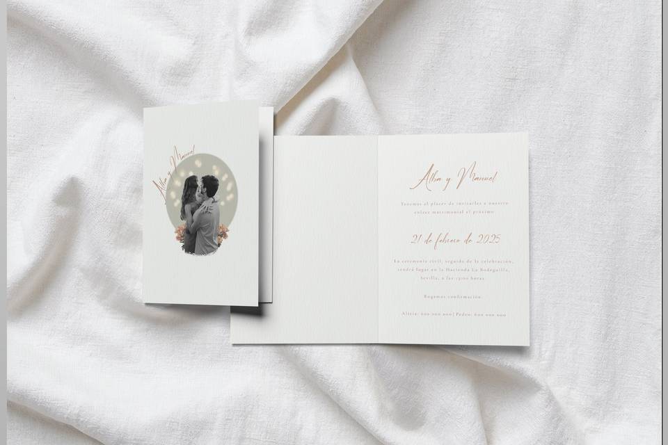 Invitación boda A4 collage
