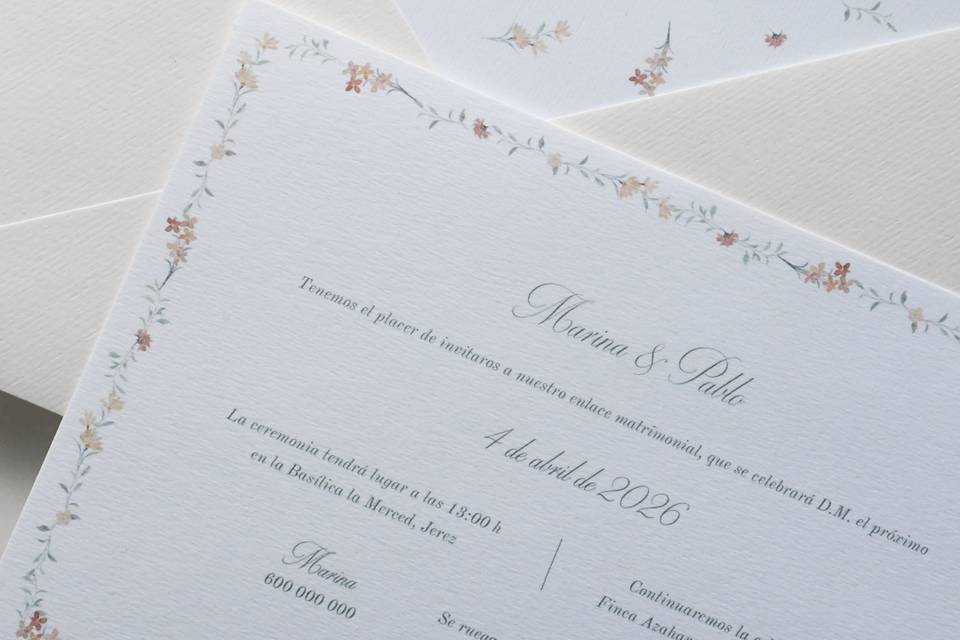Invitación primavera detalle