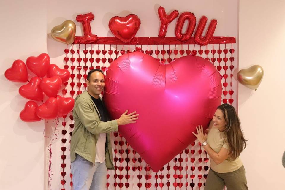 Globos gigantes de corazón