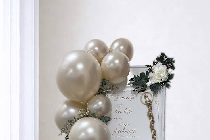 Área de bienvenidos a la boda