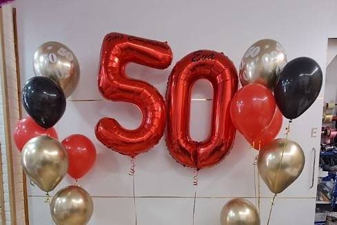 Globos para 50 aniversario