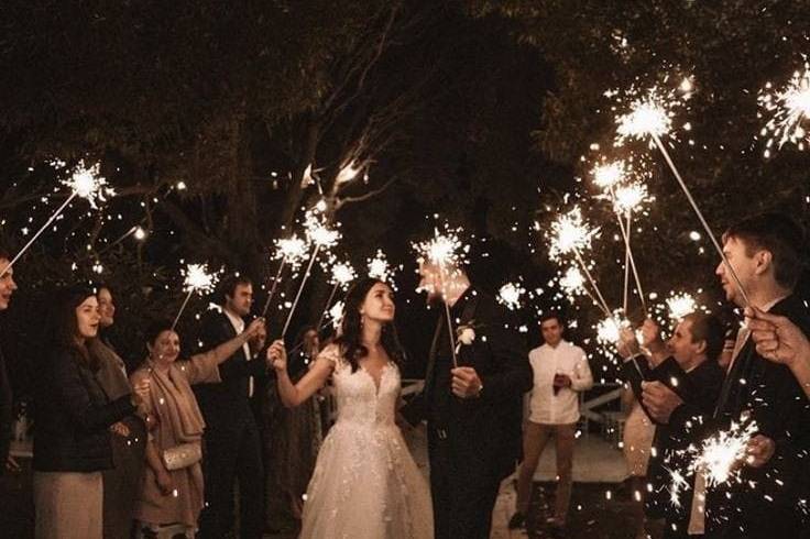 Entrada de los novios a la cena