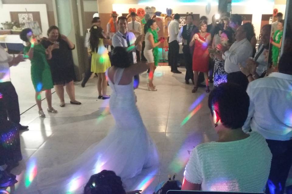 La novia en la pista