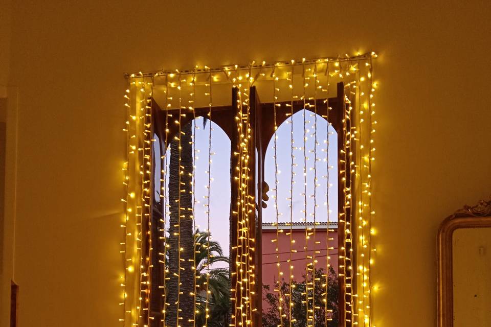 Ventana con luces