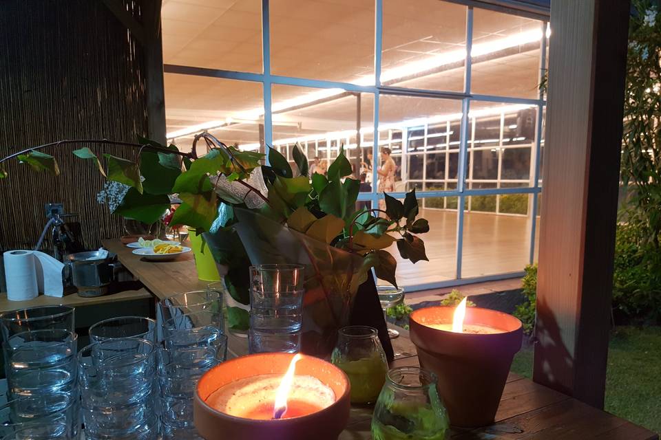 Iluminación con velas