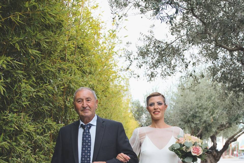 Novia entrada al Molí Nou.
