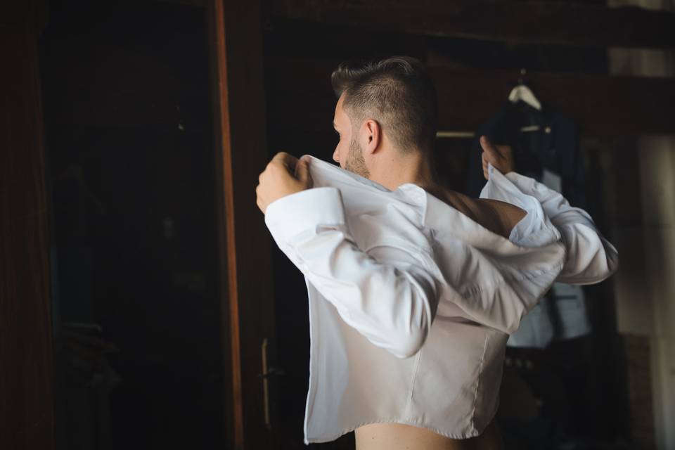 Fotografía en casa del novio