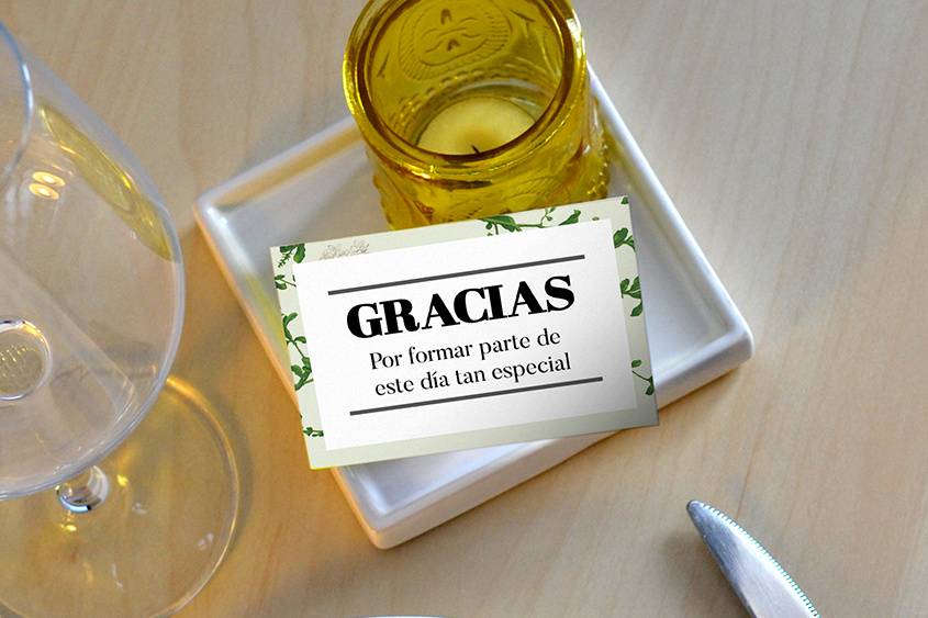 Tarjeta de agradecimiento