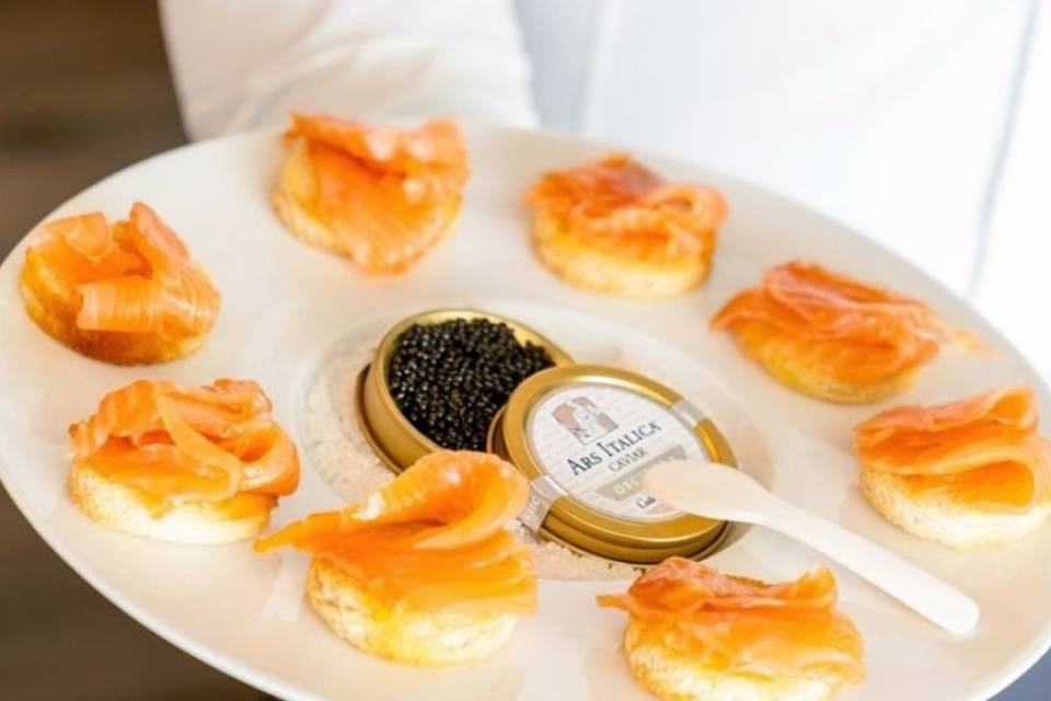 Canapés de Salmón y Caviara