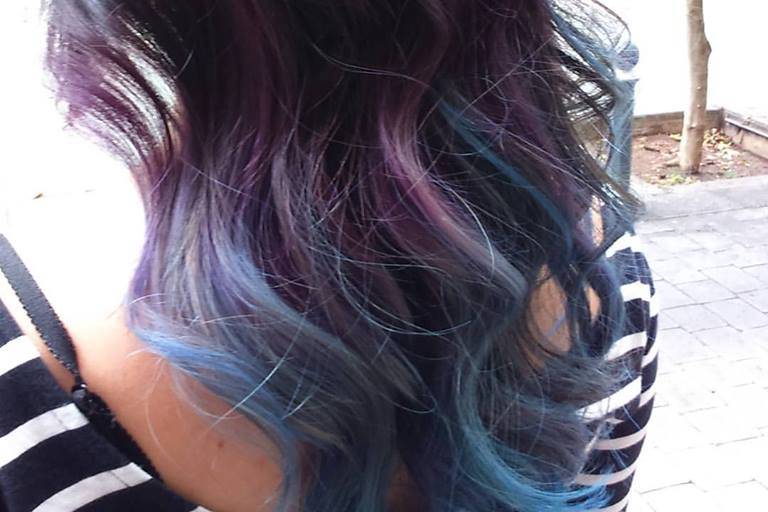 Ondas violeta y azul