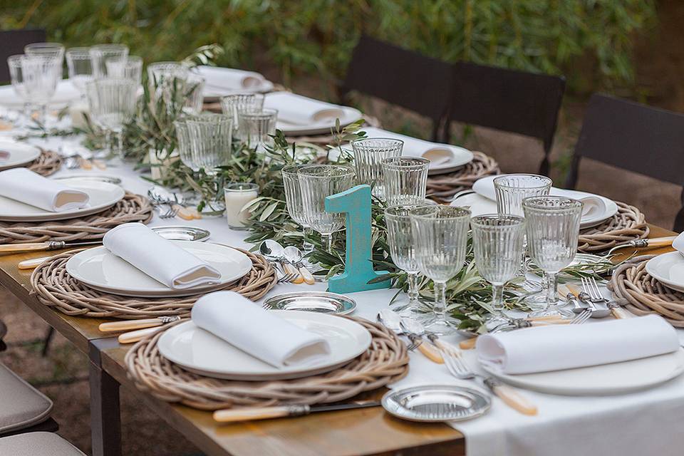 Mesa para una boda