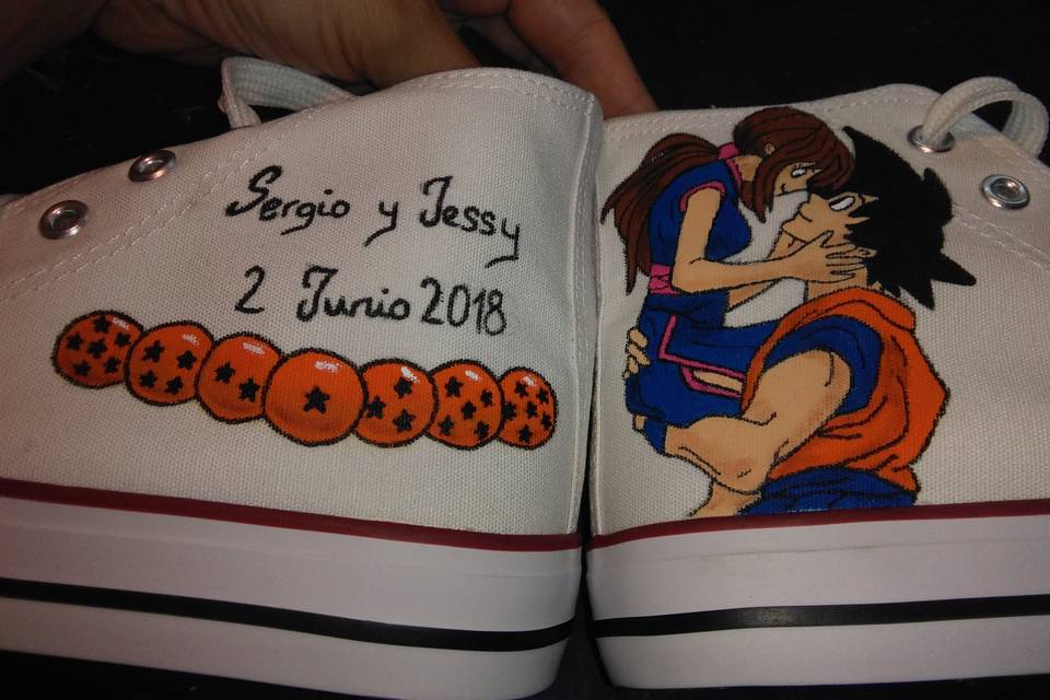 Zapatillas boda Goku