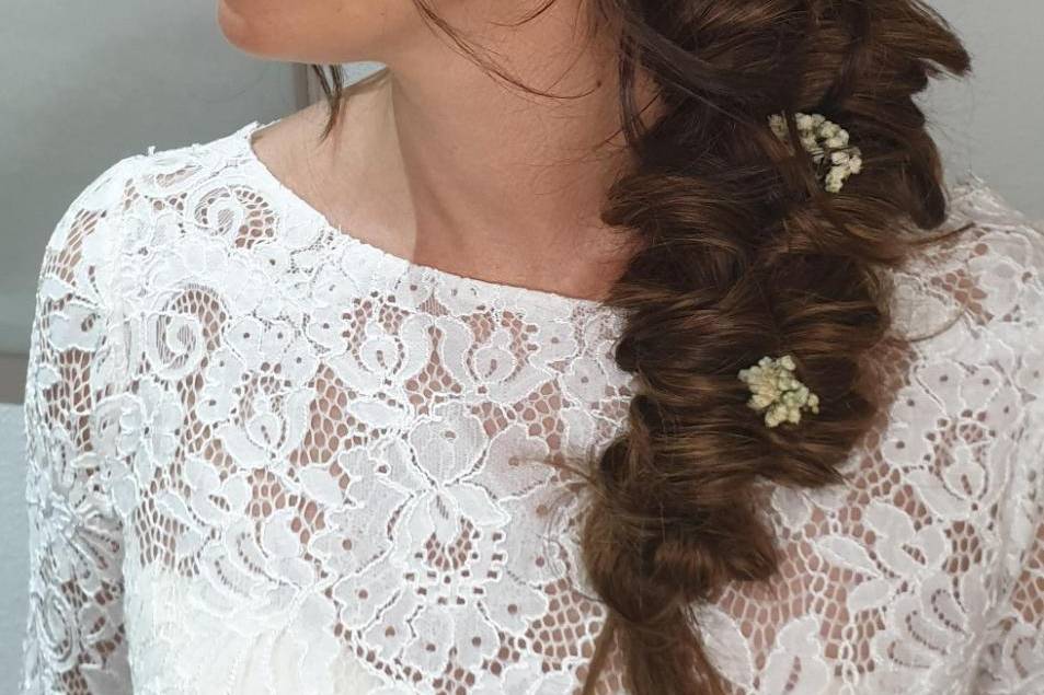 Maquillaje y trenza Rapunzel