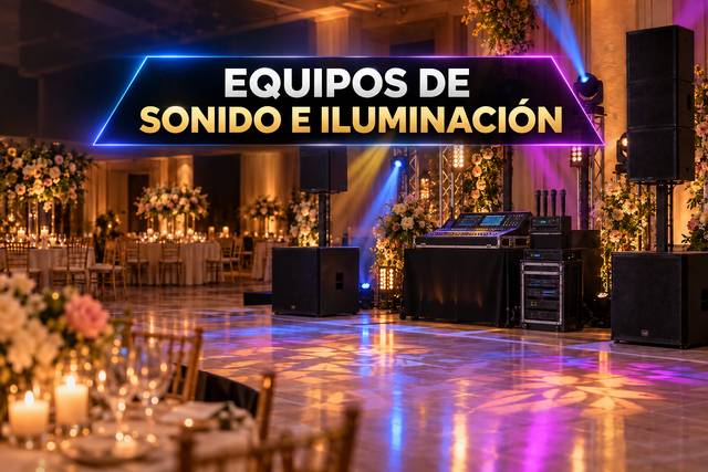 Equipos de sonido e iluminación para bodas