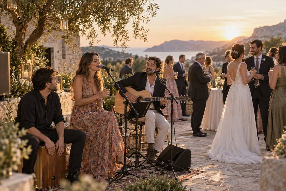 Música acústica para el cóctel