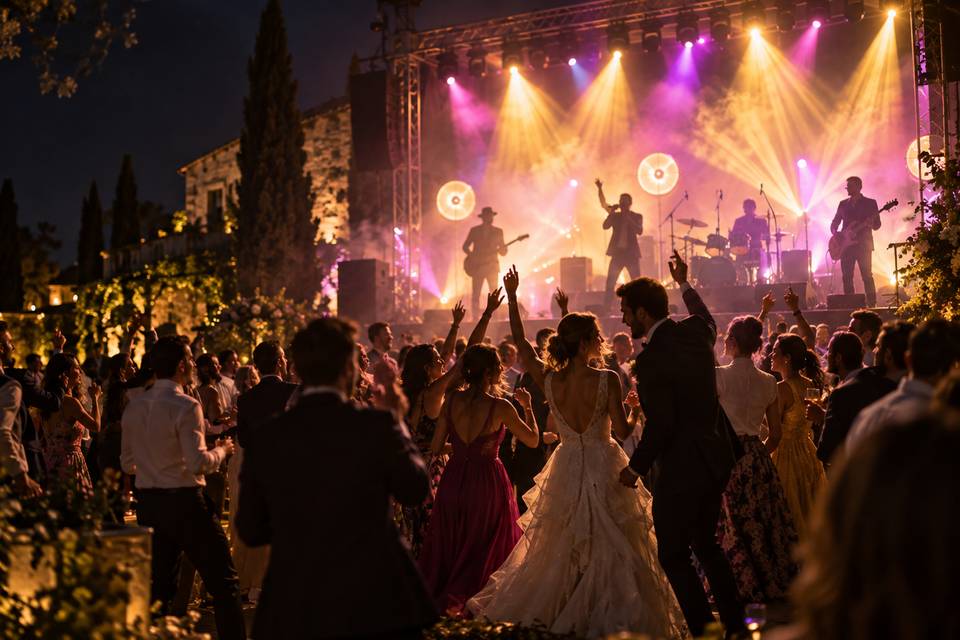 Banda en directo y producción profesional para bodas