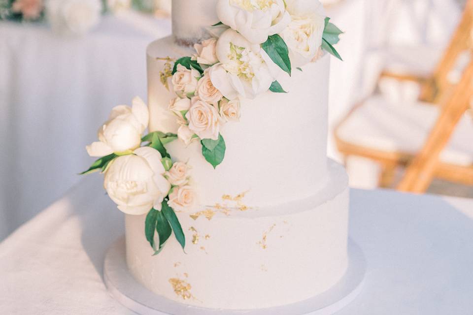 Tarta de boda diseño floral