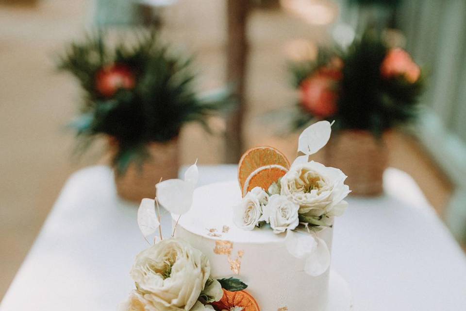 Tarta de boda diseño floral