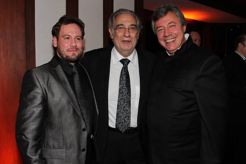 Junto a Plácido Domingo