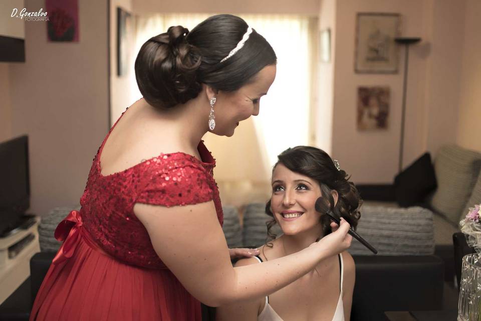Preparativos de la novia