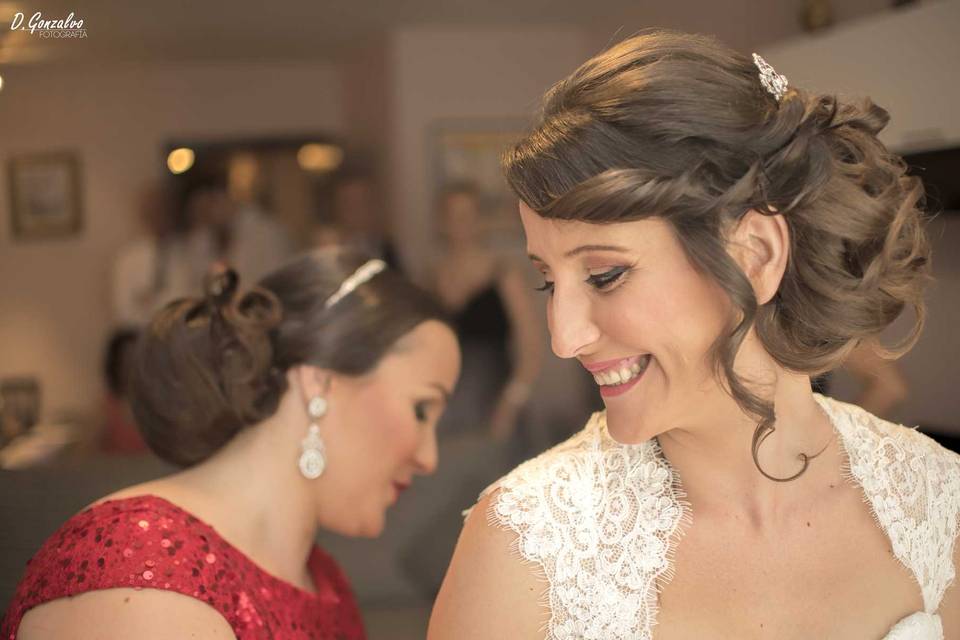 Preparativos de la novia