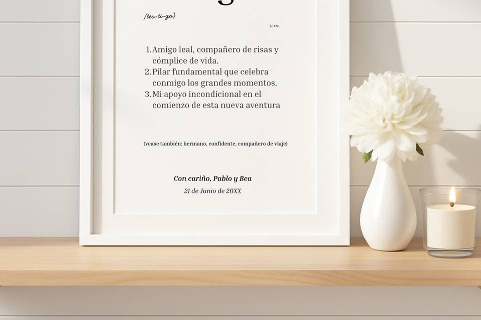 Láminas para testigos
