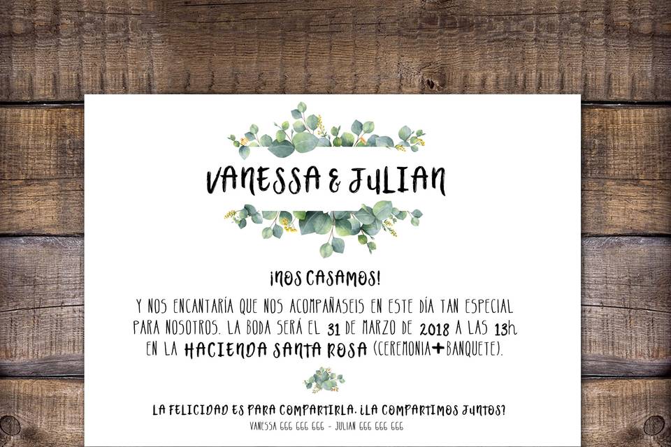 Invitación corona