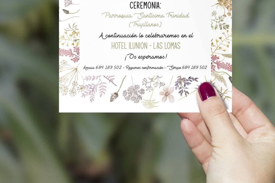 Invitación flores