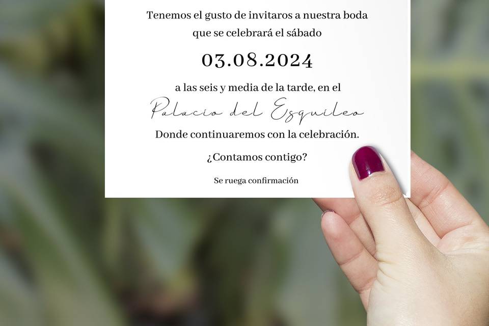 Invitación flores primavera