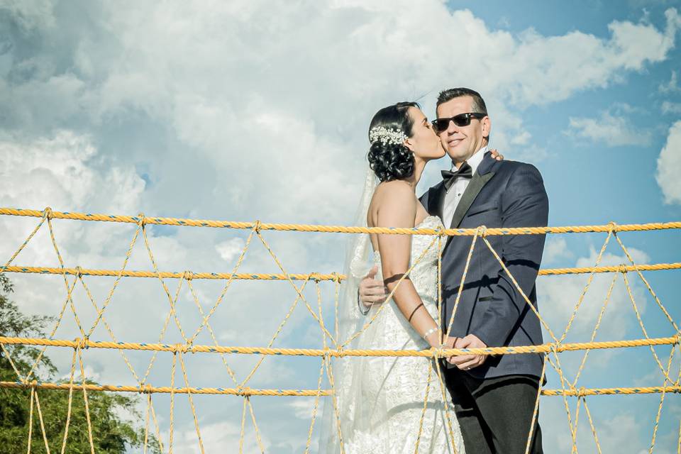 Beso romántico