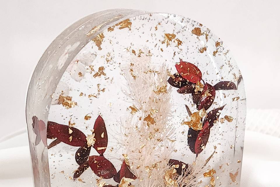 Flores secas en resina