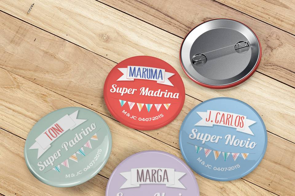 Chapas banderines molonas