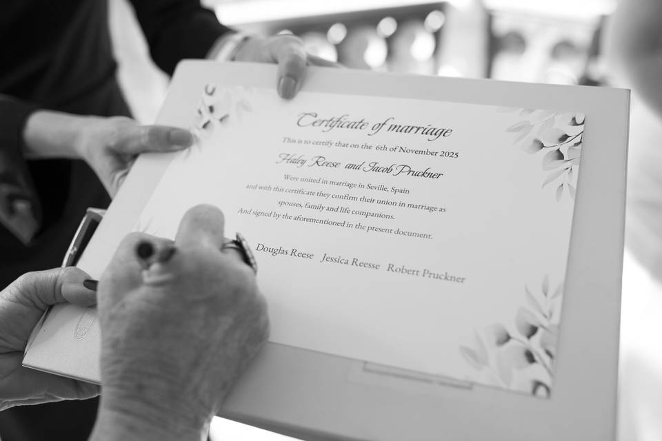 Acta simbólica boda