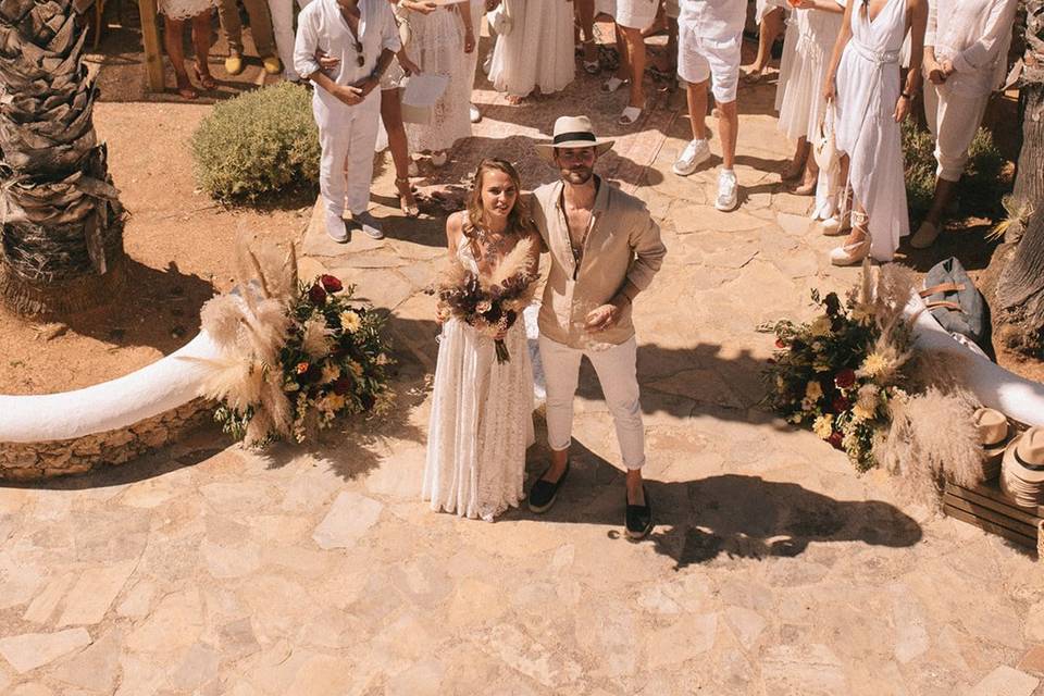 Banquete de boda en Ibiza